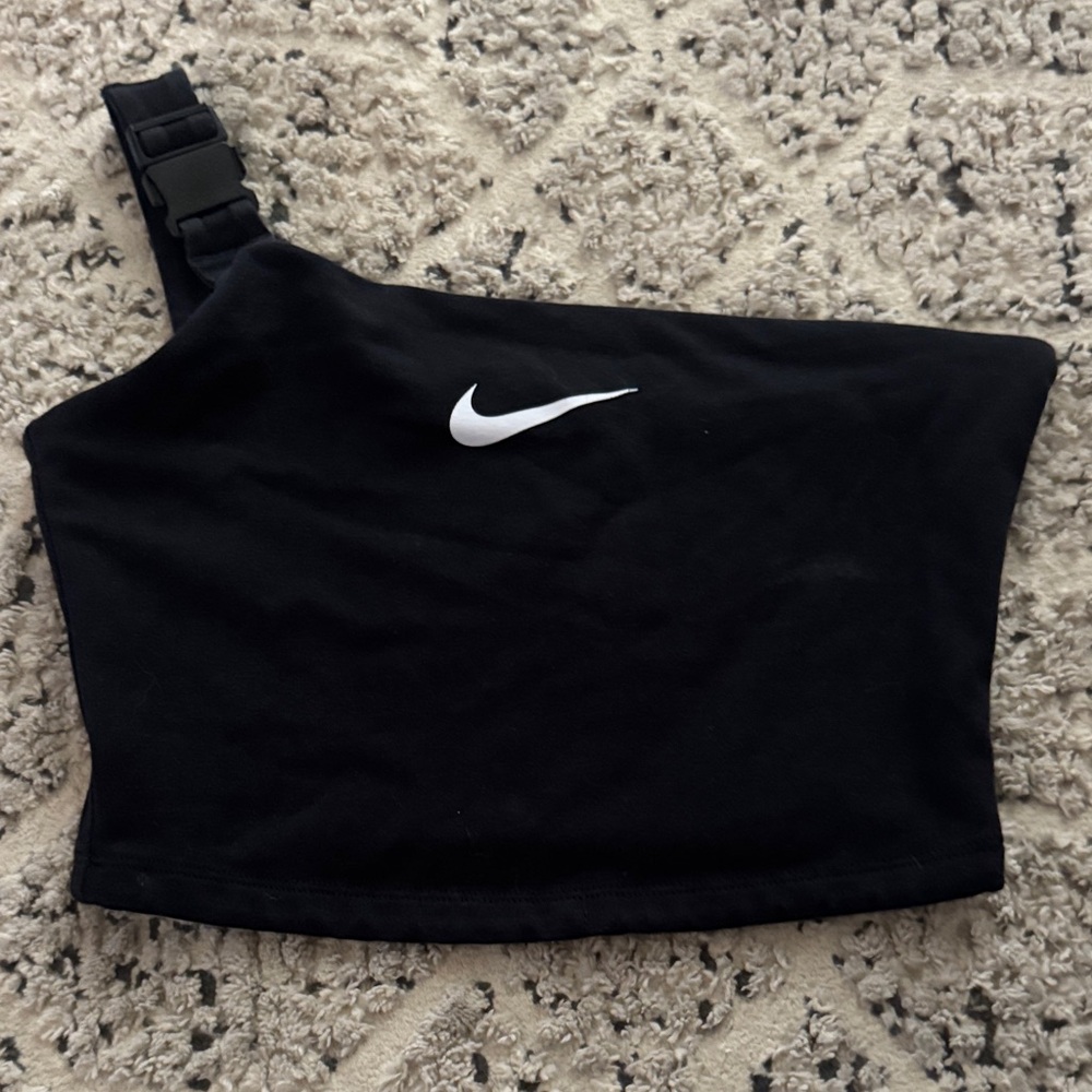 Nike Black One-Shoulder Crop Top